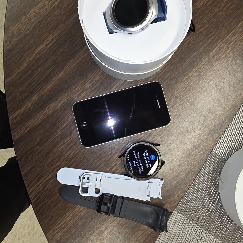 Samsung Smartwatch with Black and White Bands
